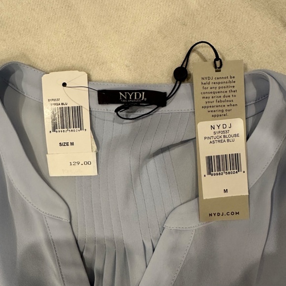 NWT NYDJ Pintuck 3/4 Blouse Size M - Picture 5 of 10